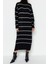 Moda Oversize Casual Günlük Çift Plaka Triko Balıkçı Yaka Uzun Kol Shift Maxi Boy Elbise 1