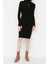 Slim Casual Günlük Fitilli Triko Balıkçı Yaka Uzun Kol Bodycone Mini Boy Elbise 1