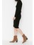 Slim Casual Günlük Fitilli Triko Balıkçı Yaka Uzun Kol Bodycone Mini Boy Elbise 4