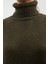 Moda Oversize Casual Günlük Dolu Iğne Triko Balıkçı Yaka Uzun Kol Shift Midi Boy Elbise 4