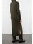Moda Oversize Casual Günlük Dolu Iğne Triko Balıkçı Yaka Uzun Kol Shift Midi Boy Elbise 5