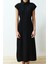 Moda Regular Casual Günlük Aerobin Dokuma Gömlek Yaka Kısa Kol A-Line Maxi Elbise 1