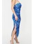 Moda Fit Mezuniyet Balo Tül Örme Carmen Yaka Tek Kol Kol Bodycone Midi Boy Elbise 4