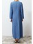 Regular Casual Günlük Terryviskon Dokuma Bisiklet Yaka Uzun Kol Basic Maxi Boy Tesettür Elbise 5