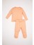 Kız Bebek Pijama Takımı Bisiklet Yaka Çiçekli Uzun Kollu Üst Uzun Alt D8291A5NS 5