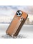 Apple iPhone 13 Pro Max Uyumlu Kılıf Zebana 2in1 Best Deri Kılıf Kahverengi 2