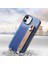 Apple iPhone 12 Uyumlu Kılıf Zebana 2in1 Best Deri Kılıf Mavi 2
