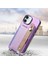 Apple iPhone 11 Uyumlu Kılıf Zebana 2in1 Best Deri Kılıf Mor 2