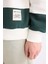 Boxy Fit Bisiklet Yaka Çizgili Sweatshirt A9066AX24AU 5