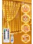 3 Metre SL-1034- 300 Ledli 10 Saçaklı Sarı LED Kumandalı 8 Modlu Perde LED Peri Mutfak Işık Dekorat 1