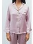 Amour Saten Gül Kurusu Uzun Pijama Takımı 4