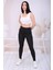 Kadın Yüksel Bel Şardonlu Parlak Toparlayıcı Tayt 3
