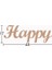 Hobi-Art Ds 117 Boyanabilir Ahşap Happy Yazılı Duvar Süsü 1