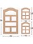Hobi-Art Ds 123 Boyanabilir Ahşap Pencere Desenli Duvar Süsü 1