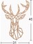 Hobi-Art Ds 59 Boyanabilir Ahşap Geyik Desenli Duvar Süsü 1