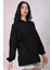Kadın Kapüşonlu Kargo Cepli Oversize Sweat 3