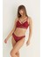 Bordo Destekli Çapraz Dantelli Bralet Takım 5527 - KTJ1153-8212 3