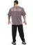 Çizgili Oversize Gym Tişört Big Sam 2525 5