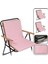 2'li Sandalye Minderi Su Itici Kumaş 40X40 cm Sünger Sırtlıklı Sandalye Minderi Bağcıklı Pembe 2