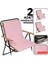 2'li Sandalye Minderi Su Itici Kumaş 40X40 cm Sünger Sırtlıklı Sandalye Minderi Bağcıklı Pembe 1