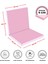 2'li Sandalye Minderi Su Itici Kumaş 40X40 cm Sünger Sırtlıklı Sandalye Minderi Bağcıklı Pembe 3