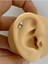 1 Adet G23 Titanium ( Titanyum ) Mor Zirkon Taşlı Tragus Helix Conch Lobe Uyumlu Piercing 1