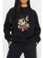 Kuru Kafa Baskılı Siyah Kadın Erkek Pamuklu Sweatshirt Cu5 2
