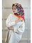 Shecarf Quare Rayon Eşarp - Desenli Avangard Eşarp - Dijital Baskı - Kadın Tesettür 01102 2