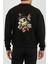 Kuru Kafa Baskılı Siyah Kadın Erkek Pamuklu Sweatshirt Cu6 1