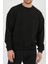 Kuru Kafa Baskılı Siyah Kadın Erkek Pamuklu Sweatshirt Cu6 2