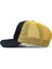 V1 Trucker Keep Pushing - 1 Kod Logolu Unisex Lacivert-Sarı Şapka 4
