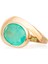 Paraiba Tourmaline Altın Kaplama Taşlı Otantik Oval Kadın Gümüş Yüzük 1