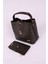 Kadın Omuz Çantası 4 Bölmeli Ayarlanabilir Geniş Askılı 22X20 cm 2055 Galb Kahve Cüzdanlı 2