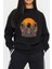 Astronot Uzay Baskılı Siyah Kadın Erkek Pamuklu Sweatshirt Cu14 2