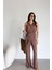 Julidress Vizon Taş Düğmeli Kuşaklı Kolsuz Gömlek Pantolon Alt Üst Premium Piliseli Takım 4