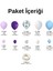 Doğum Günü Konsepti *Açık Mavi*Lila*Mor*Krom Gümüş*Beyaz*100 Lü Balon Zinciri Parti Seti 2