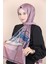 Gül Kurusu Balse Desenli Polyester Şal 1