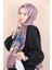 Gül Kurusu Balse Desenli Polyester Şal 2