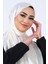 Ekru Harem Scarf Kristal Saten Şal 1