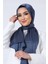 İNDİGO Harem Scarf Kristal Saten Şal 3