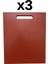 3'lü Türkay 32.5X26.5X2 cm Saplı Polietilen Kesme Tahtası Kesim Levhası 1145 1