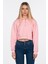 Polo Yaka Fermuarlı Sweatshirt - Pembe 2