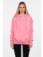 Kapüşonlu Kanguru Cepli Sweatshirt - Pembe 2