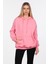 Kapüşonlu Kanguru Cepli Sweatshirt - Pembe 3