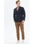 Lacivert Çizgili Modern Fit Örme Ceket 2