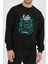 Korn Metal Müzik Baskılı Siyah Kadın Erkek Pamuklu Sweatshirt Cu27 1