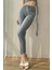 Gri Kadın Skinny Fit Jean Yüksek Bel Likralı Esnek Kot Pantolon Jennie-Gri 1