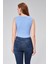 Mavi Sıfır Kol Kare Yaka Dekolteli Çıtçıtlı Bodysuit 5