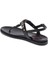 Siyah Deri Kadın Sandalet - K24Y1Sn67408-A23 Siyah 2