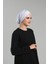 Beyaz Pratik Hazır Geçmeli Tesettür Bone Sandy Kumaş Taşlı 1456_42 2
